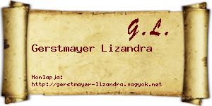 Gerstmayer Lizandra névjegykártya